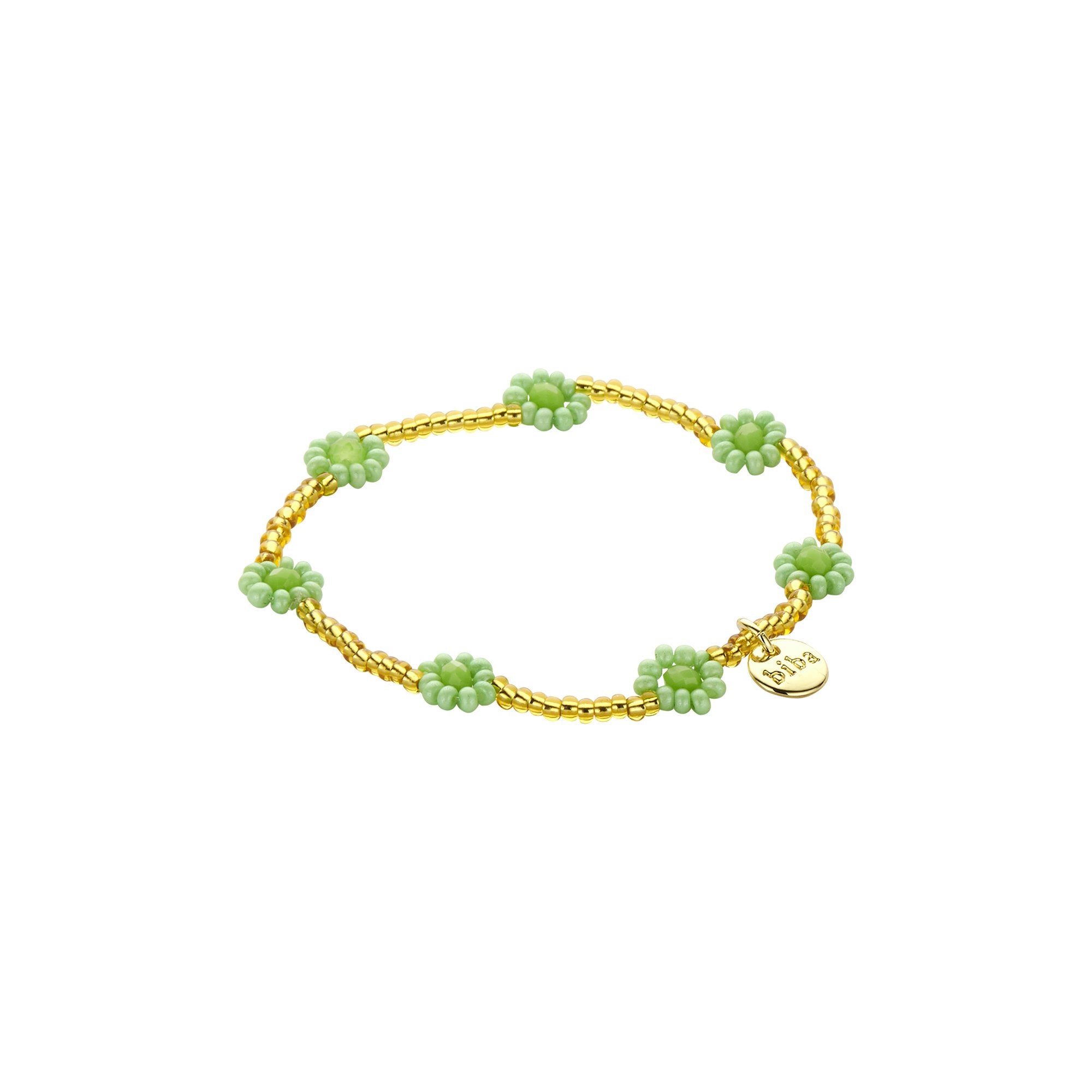 Armbandjes Biba bloemetjes groen