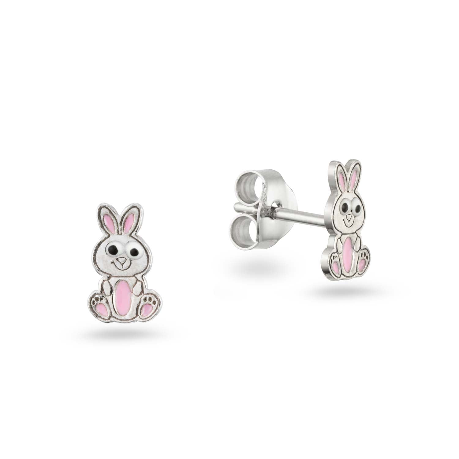 Pendientes infantiles de plata: Conejitos
