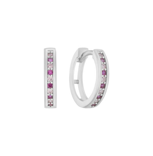 Pendientes infantiles de plata: Rosa (criollas)