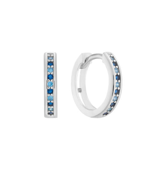 Pendientes infantiles de plata: Azul (criollas)