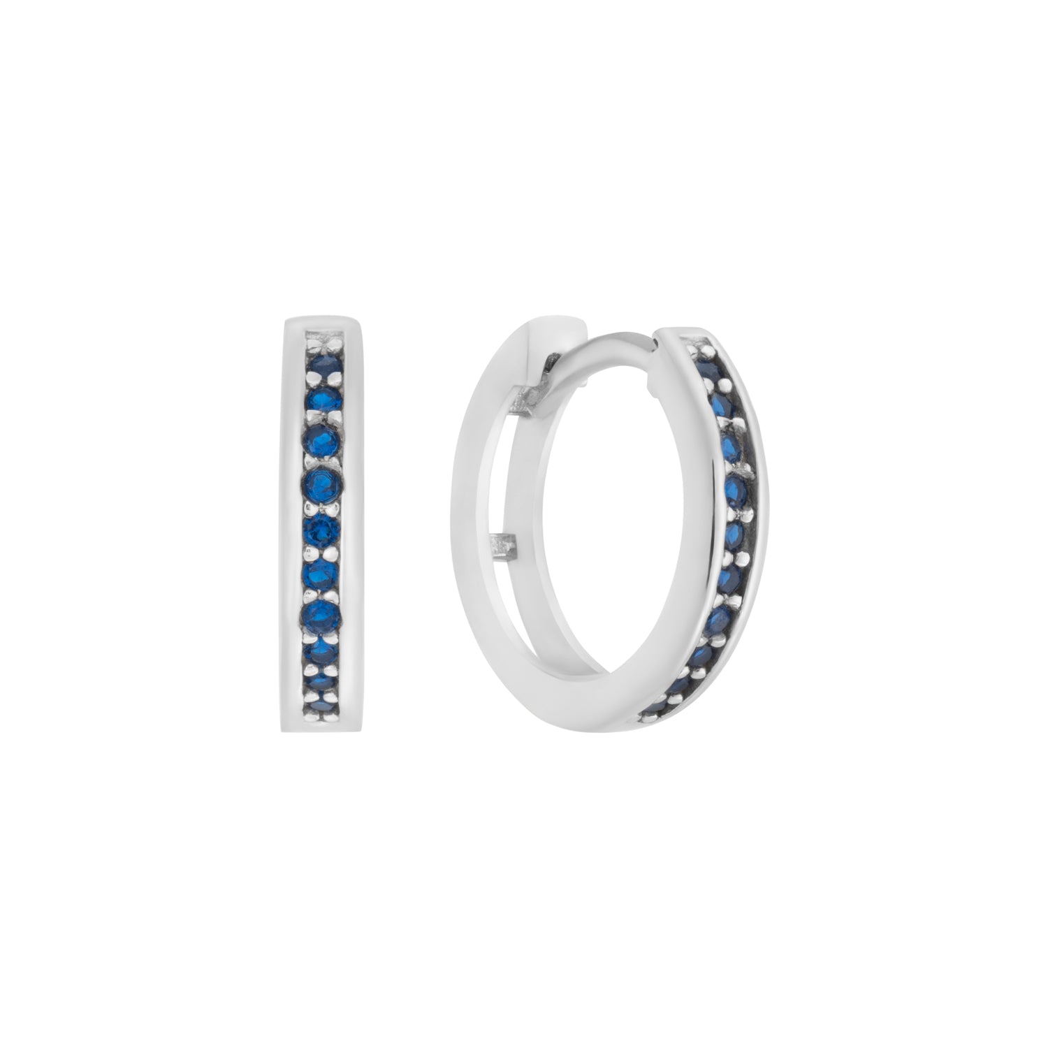 Pendientes infantiles de plata: Azul oscuro (criollo)