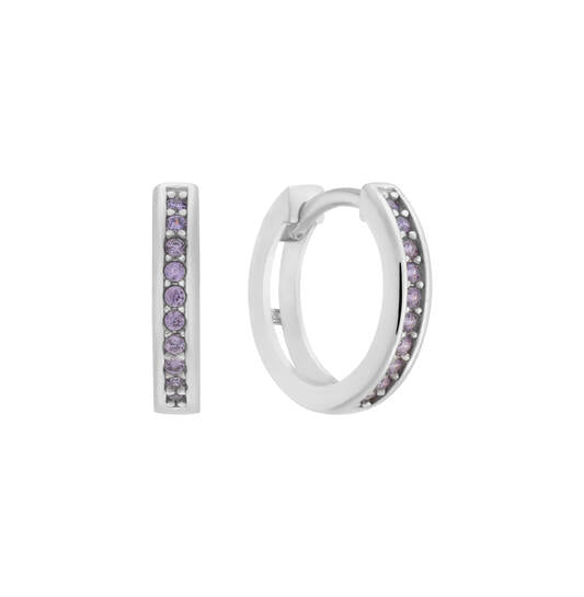 Pendientes infantiles de plata: Púrpura