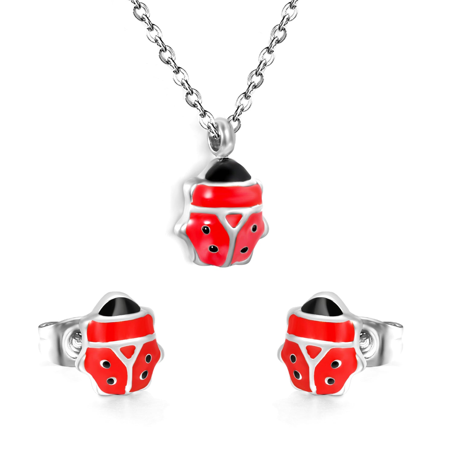 Chirurgisch staal set: Lieveheersbeestjes