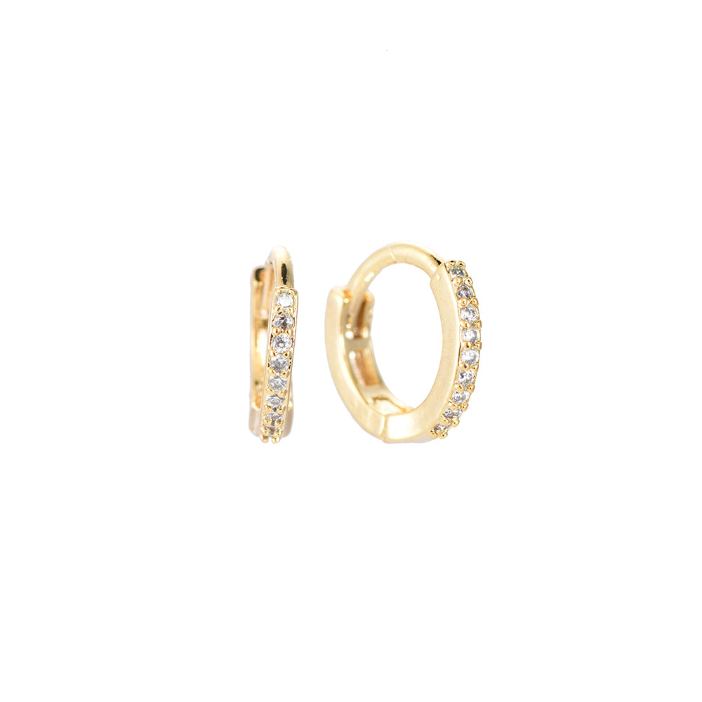 Pendientes infantiles de acero quirúrgico: Criollas pequeñas 10mm (oro)