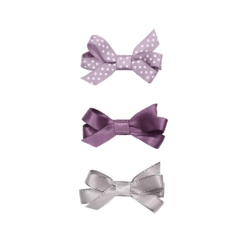 Épingles à cheveux : Ensemble de nœuds papillon violet