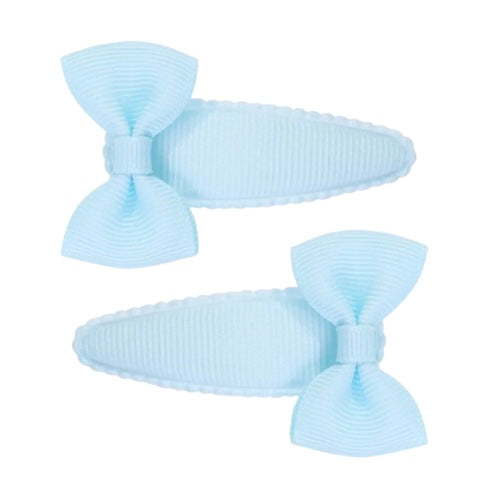 Haarspeldjes: Licht blauw met strikjes (klik klak 5cm)