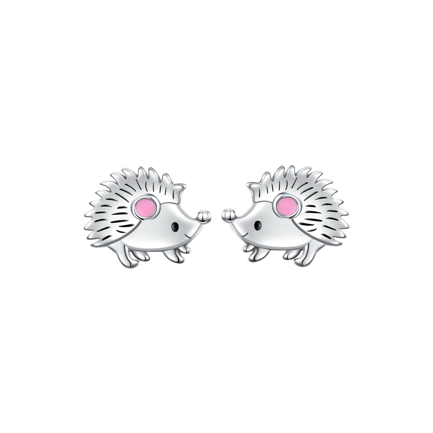 Pendientes infantiles de plata: Erizo
