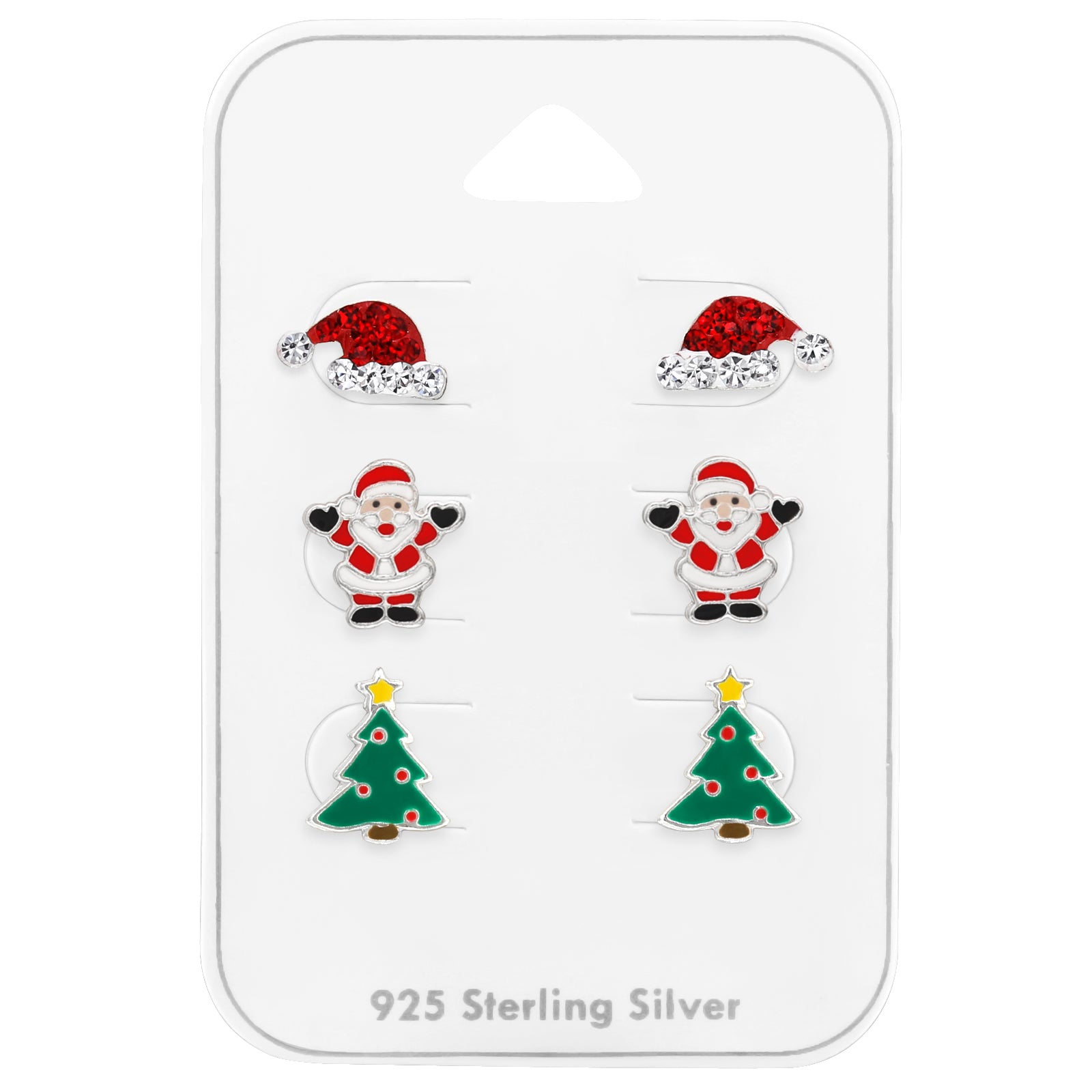 Silberne Kinder-Ohrringe: Weihnachten 5 (Sets)