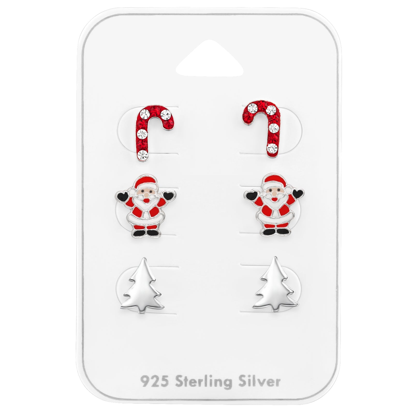 Silberne Kinder-Ohrringe: Weihnachten 6 (Sets)