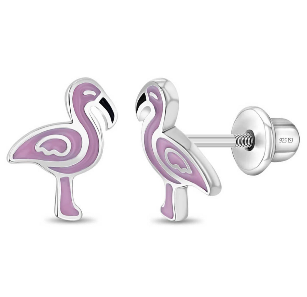 Sëlwer Kannerouerréng: Flamingo mat Schraufverschluss