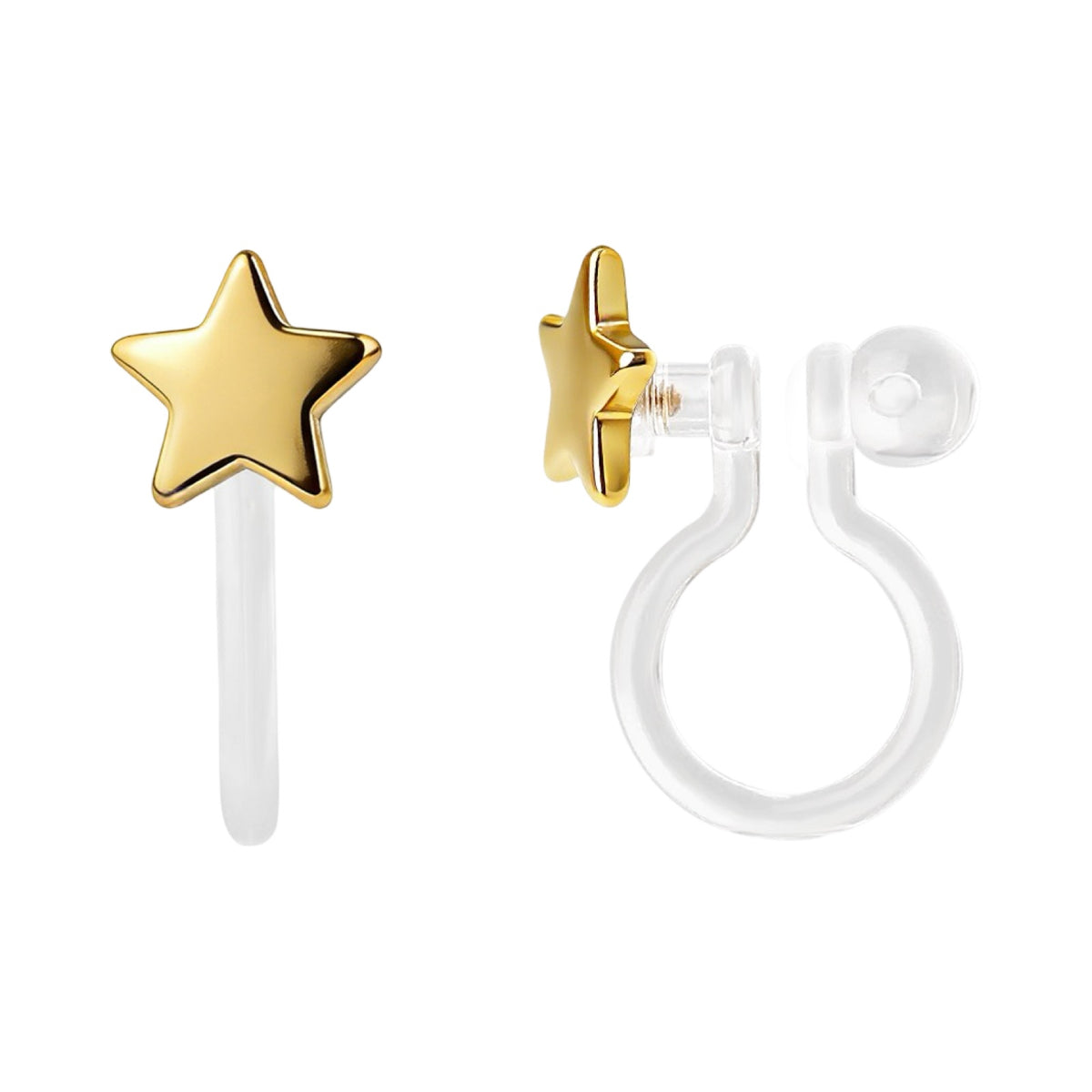 Clipoorbellen: Gouden sterretjes (clip-on)