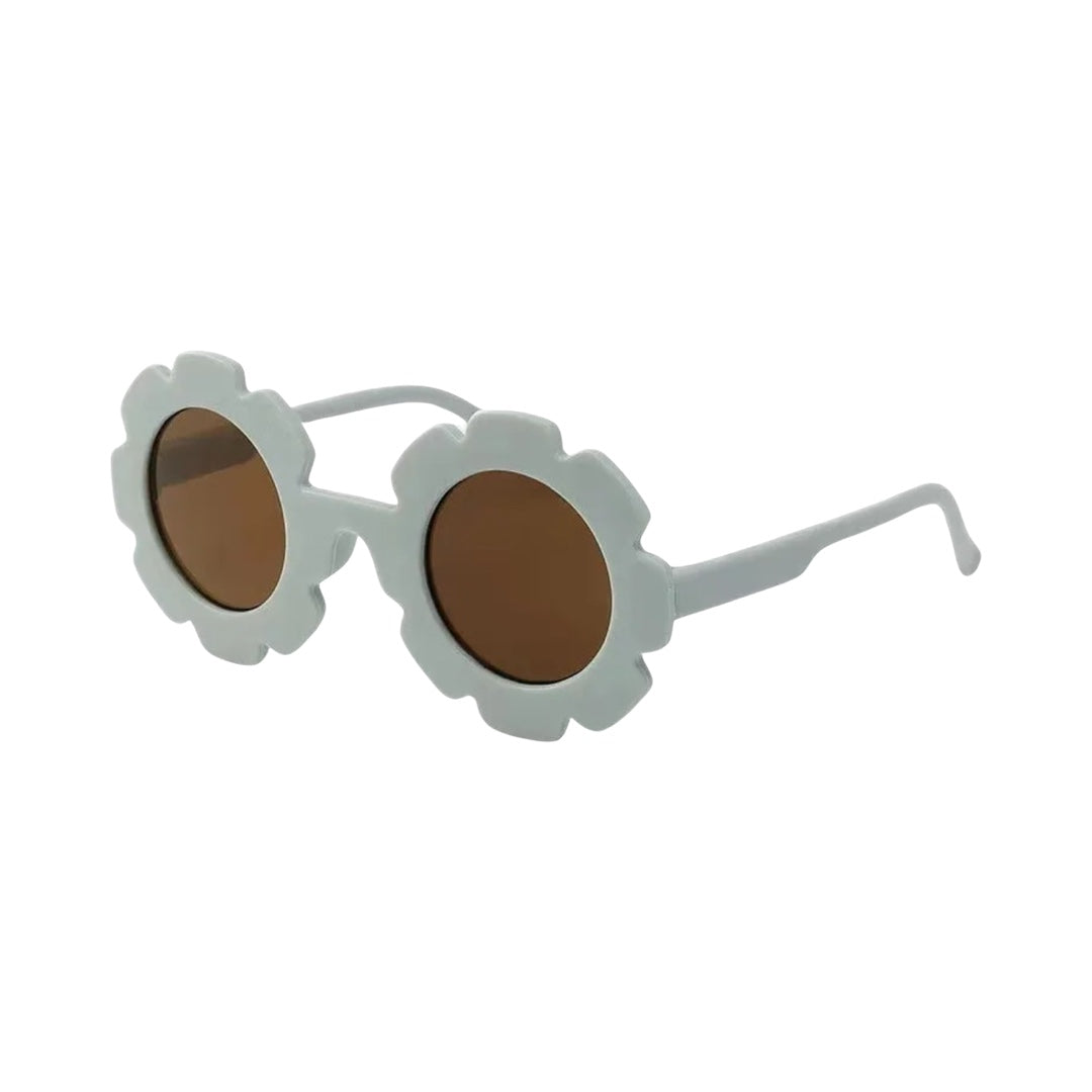 Lunettes de soleil fleur bleue