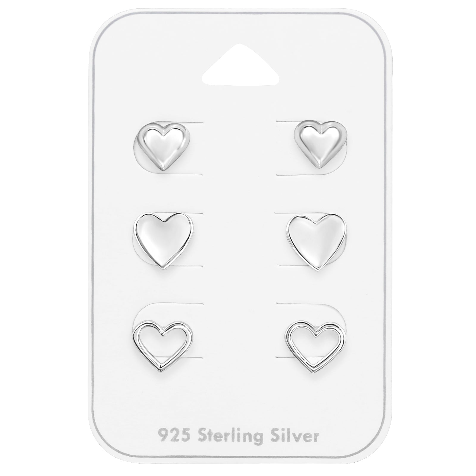 Zilveren kinderoorbellen: Hartjes zilver (set)