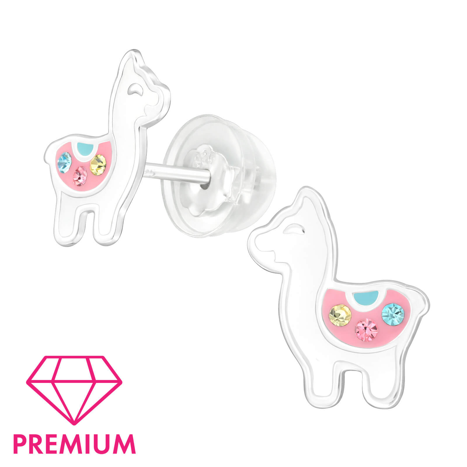 Zilveren kinderoorbellen Premium: Alpaca