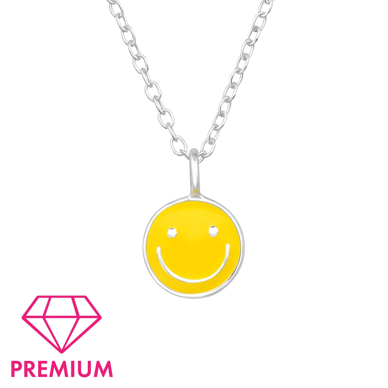 Collier en argent pour enfants : Smiley