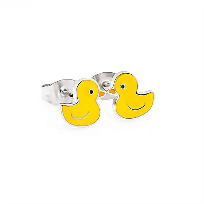 Hypoallergene Ohrringe für Kinder: Enten