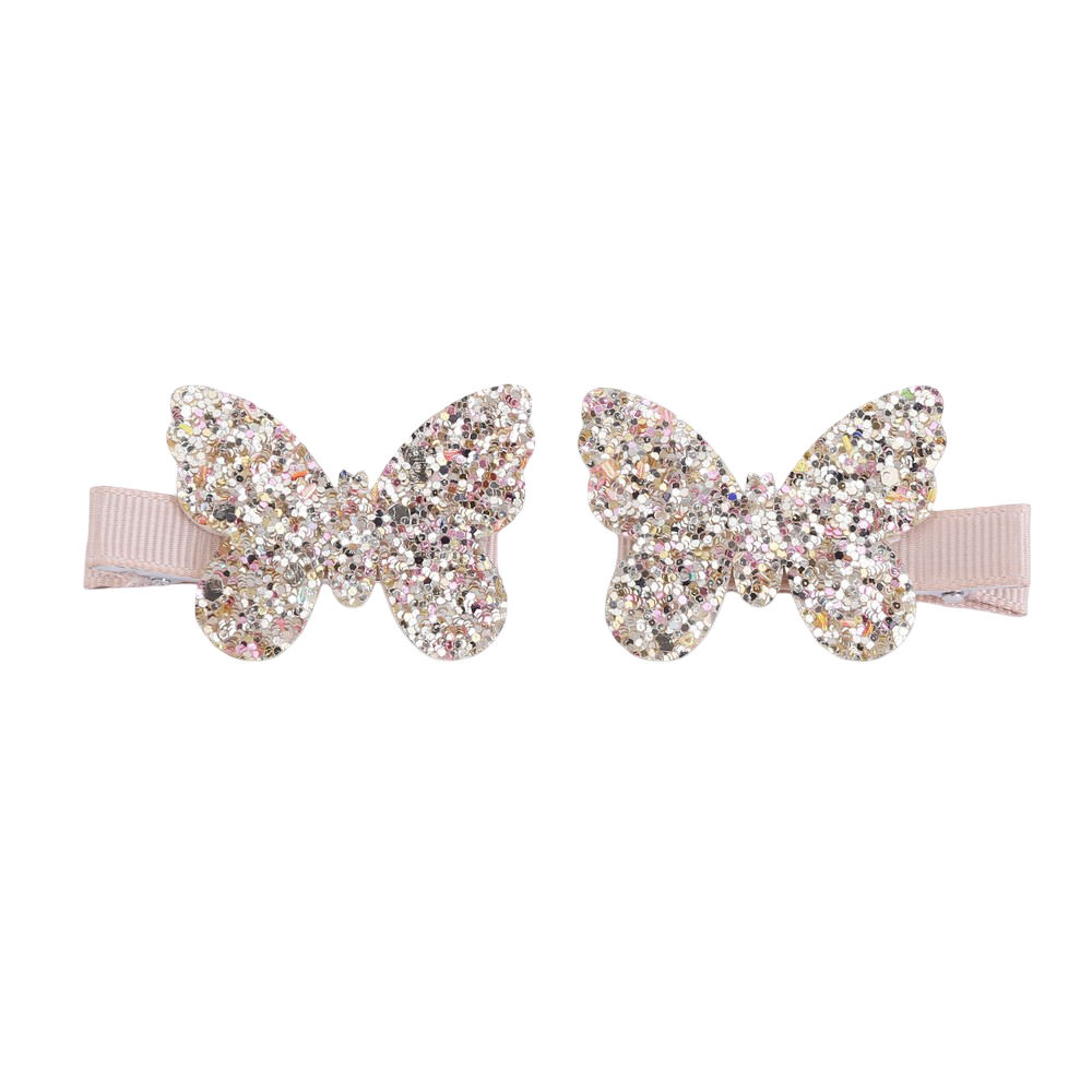 Haarnadeln: Schmetterling Glitzer
