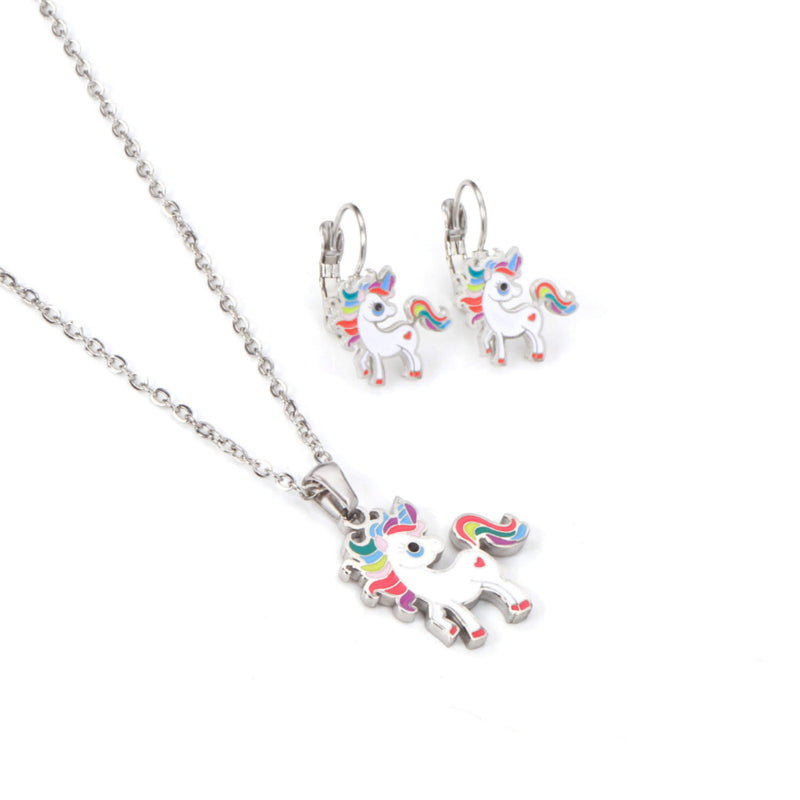 Chirurgenstahl-Set: Einhorn (Brisure-Verschluss)