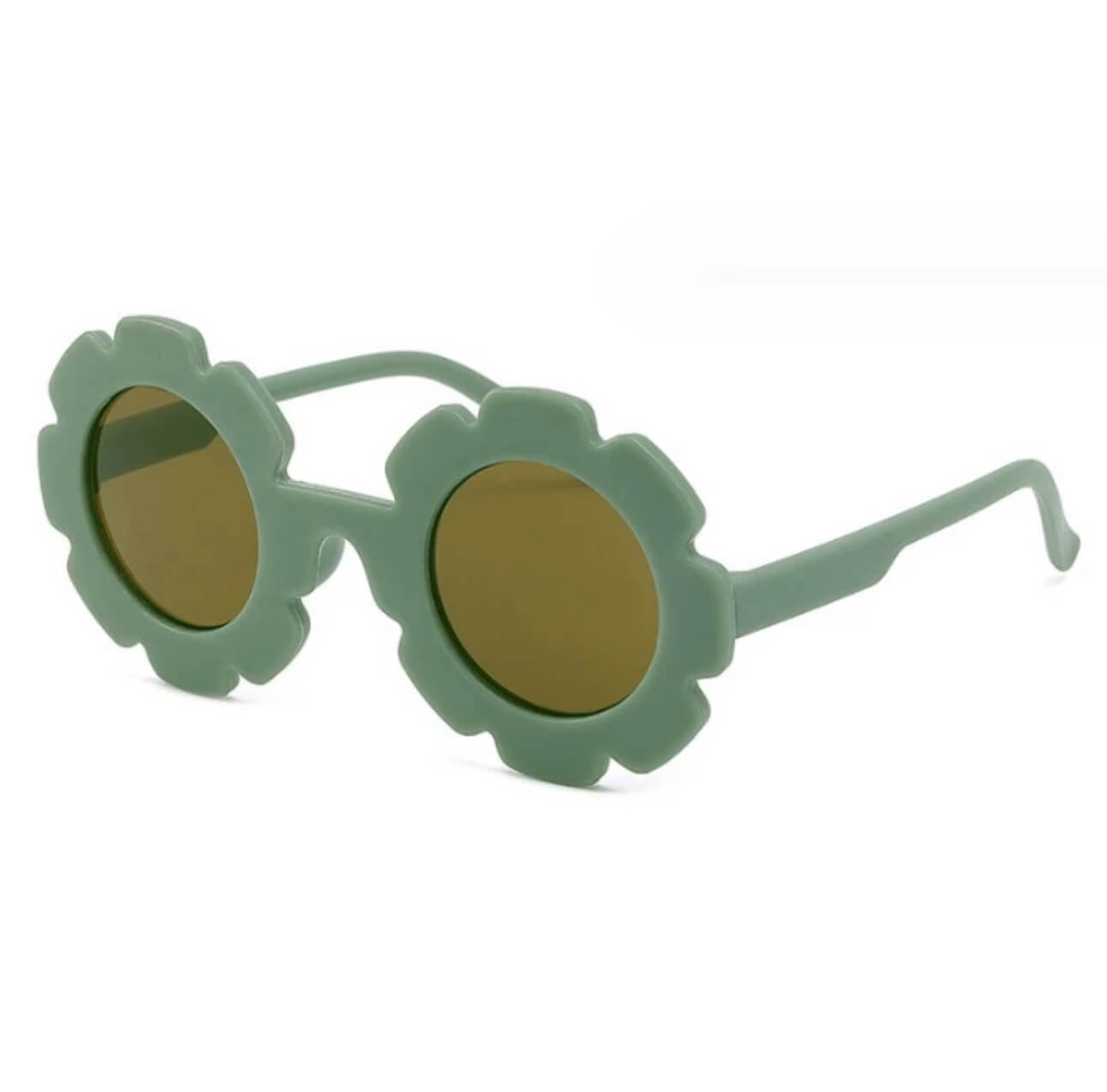 Lunettes de soleil fleur verte