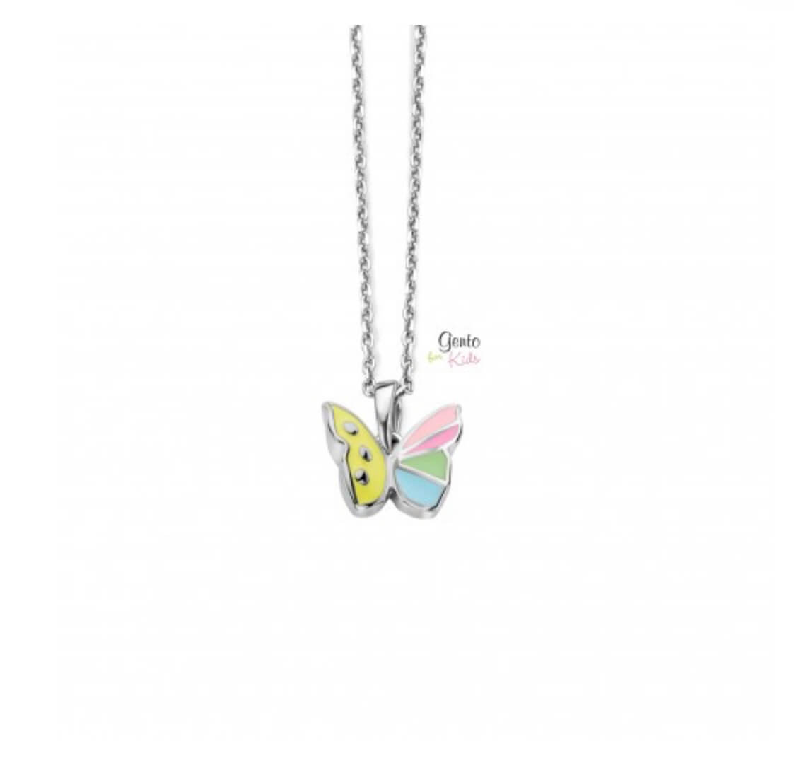Collier en argent pour enfants : Papillon (Gento for kids)