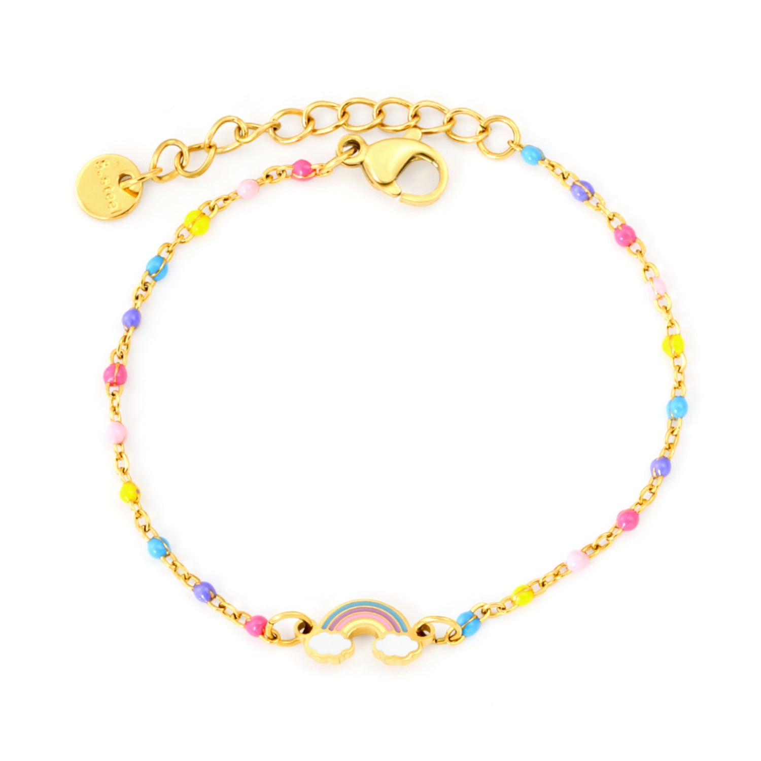 Kinderarmbandje: Hypoallergeen regenboogjes armbandje