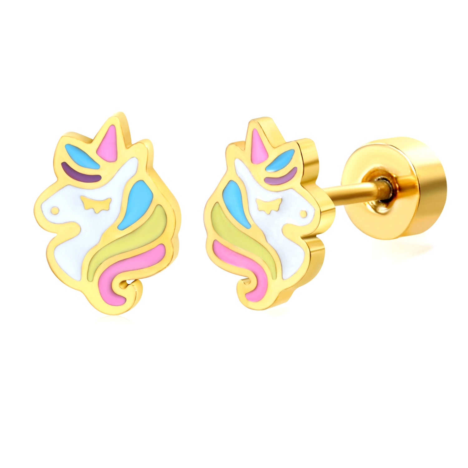 Hypoallergene Ohrringe für Kinder: Einhörner