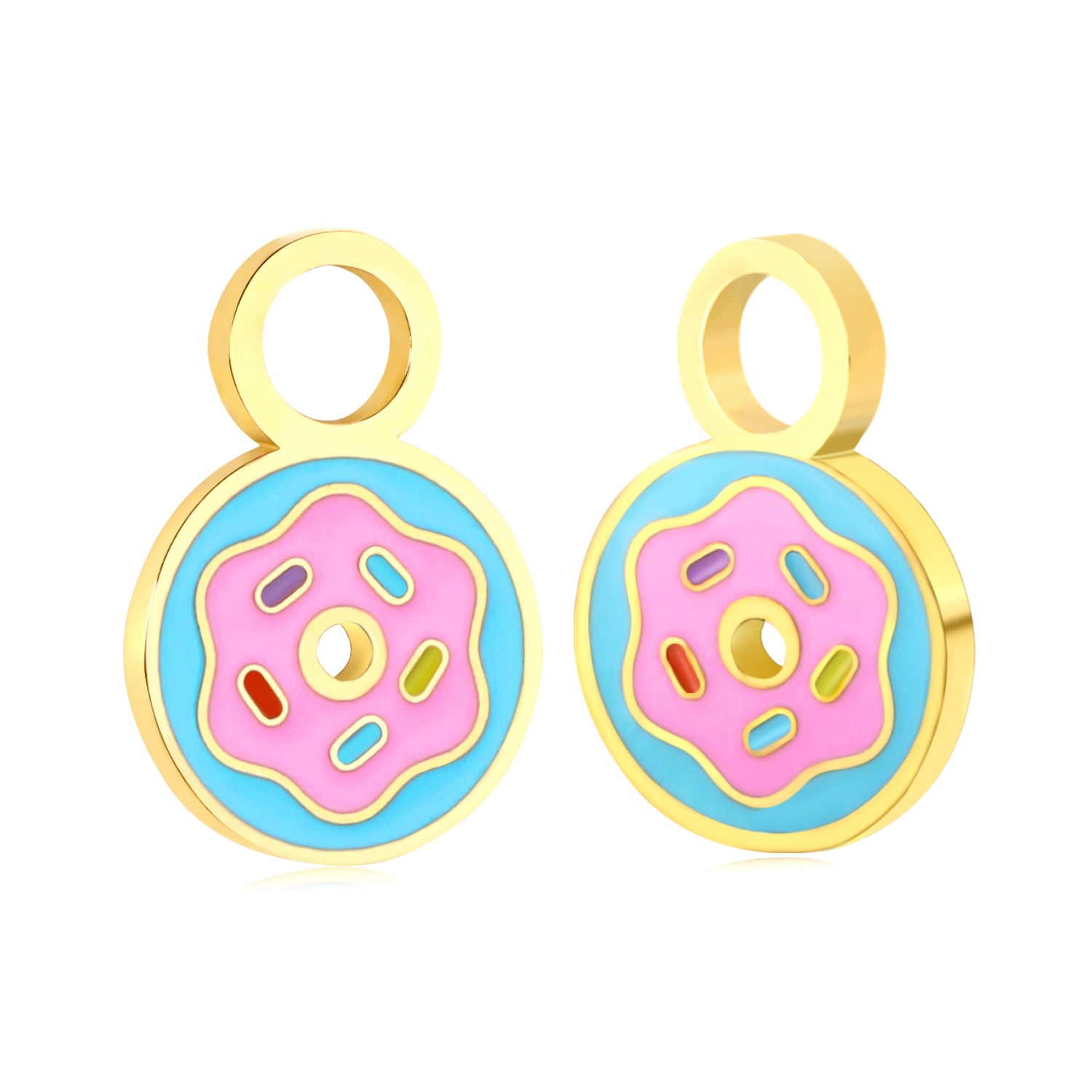 Hypoallergeen kinderoorbellen: Donut Losse bedeltjes (creolen)