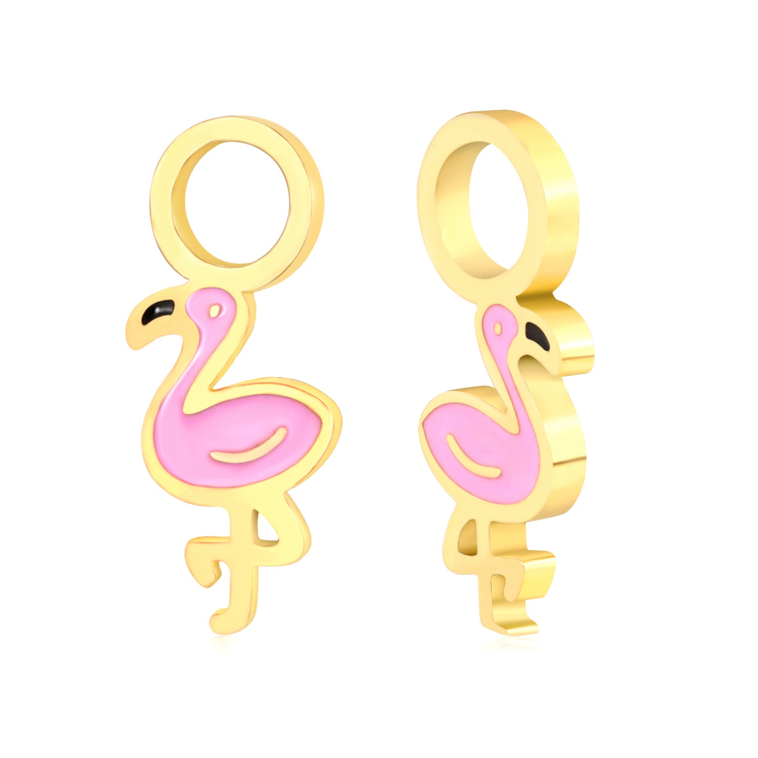 Hypoallergeen kinderoorbellen: Flamingo Losse bedeltjes (creolen)