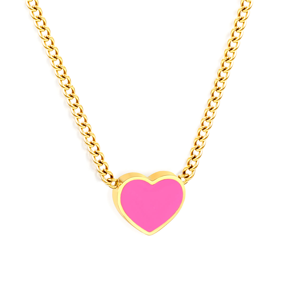 Collar infantil hipoalergénico: Corazones rosas