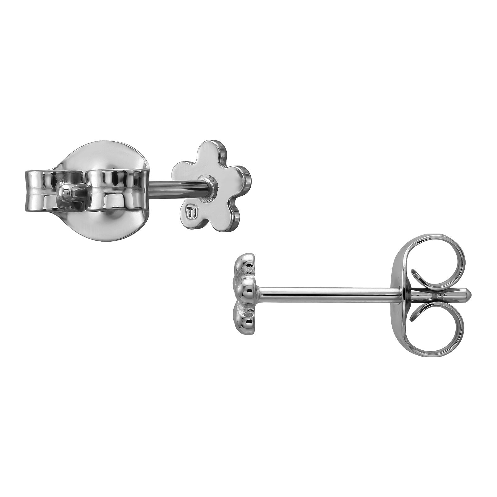 Børneøreringe i titanium: Blomst lille