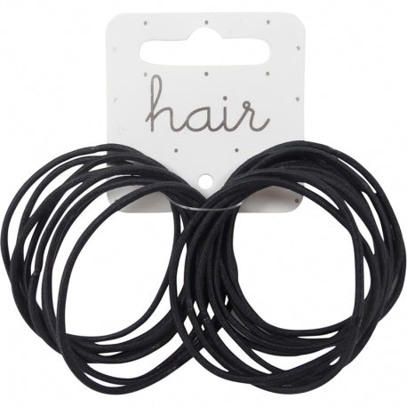 Élastiques pour cheveux : noirs (2 mm)