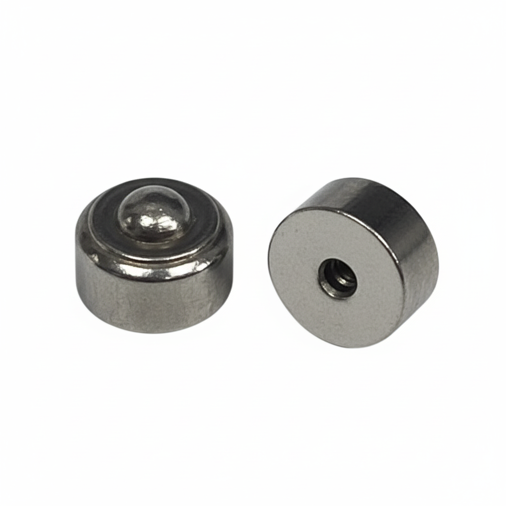 Chirurgisch staal kinderoorbellen: Achterkantje druksluiting grijs