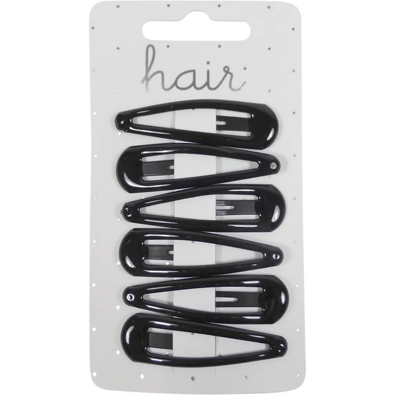 Épingles à cheveux : noires 5 cm (clic-clac)