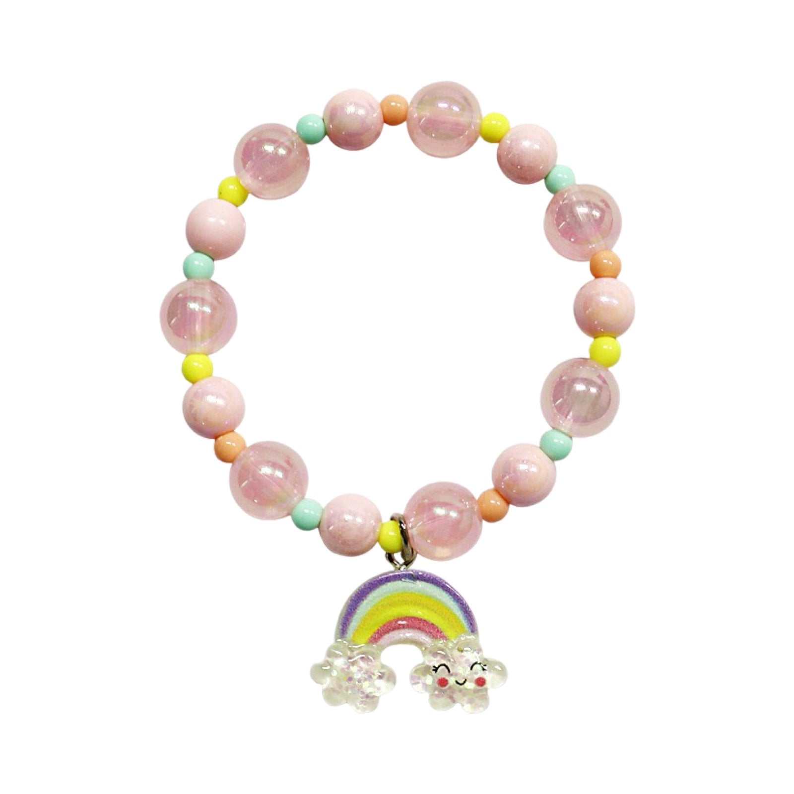 Bracelet : Licorne arc-en-ciel rose