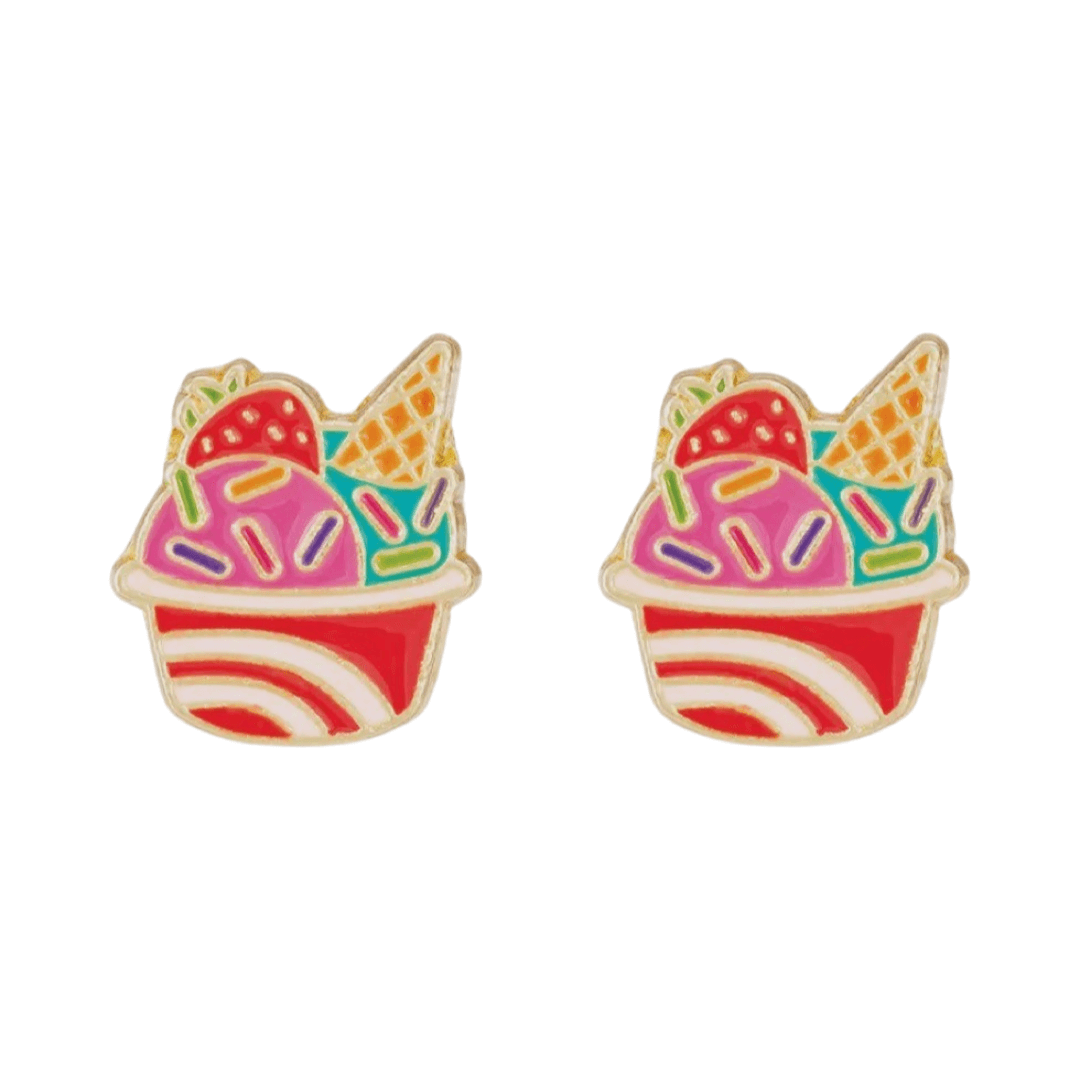 Pendientes hipoalergénicos para niños: Cuencos de helado