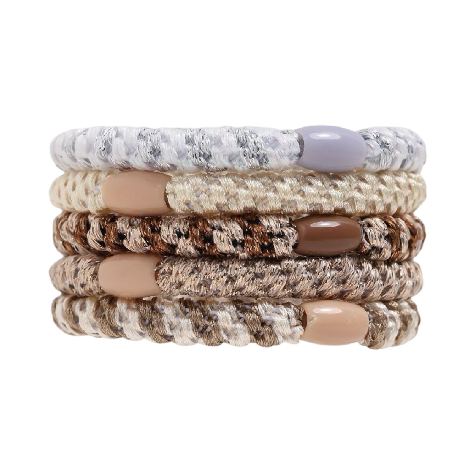 Elastiques pour cheveux et/ou bracelets Beige (5pcs)