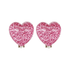 Clipoorbellen: Roze glitter hartjes