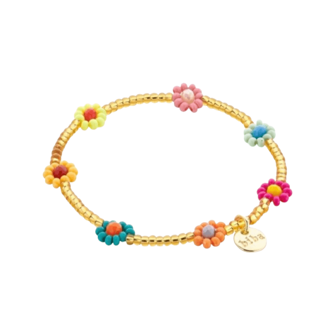 Armbandjes Biba bloemetjes gekleurdArmbandjes Biba bloemetjes gekleurd