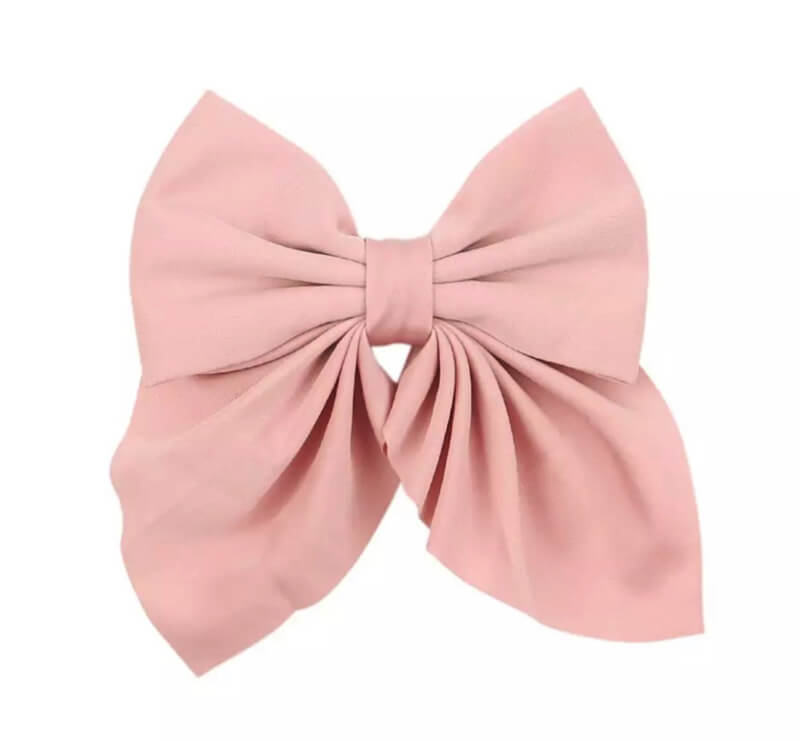Haarspeldjes: Roze strik (groot)
