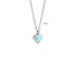Zilveren kinderketting: Blauw Hartje (Gento for kids)