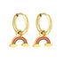 Hypoallergene kinderoorbellen: Regenboog (creolen) goud