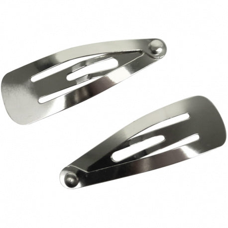 Haarspeldjes: Zilver 3 cm (klik klak)