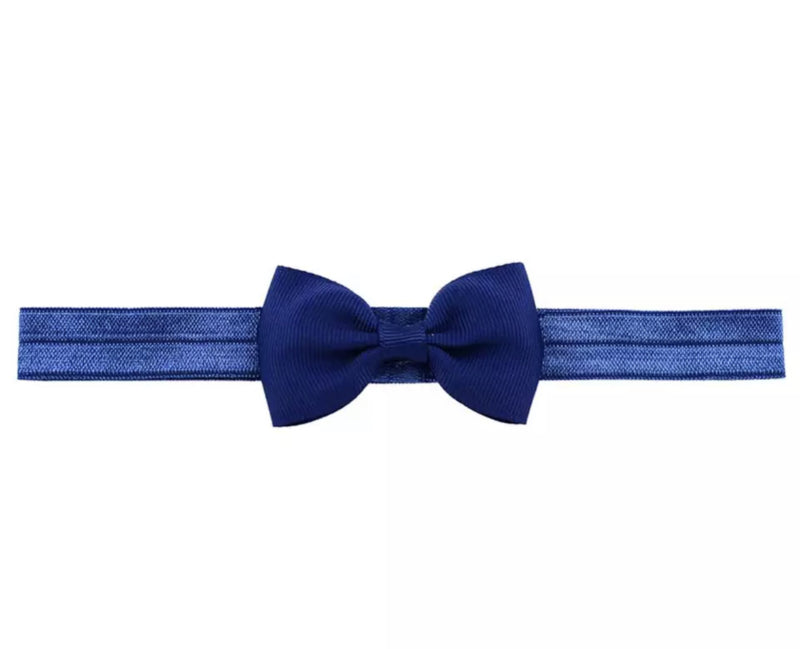 Haarbandje: Kleine strik donker blauw
