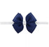 Haarbandje: Strik blauw/zilver
