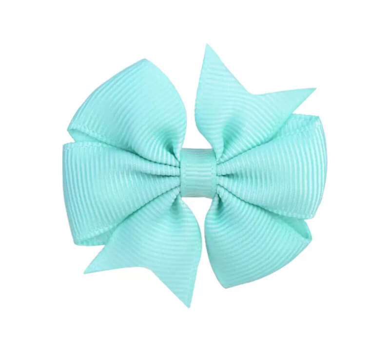 Haarspeldjes: Turquoise licht Mila strik