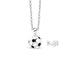 Zilveren kinderketting: Zwart/wit (ORAGE)