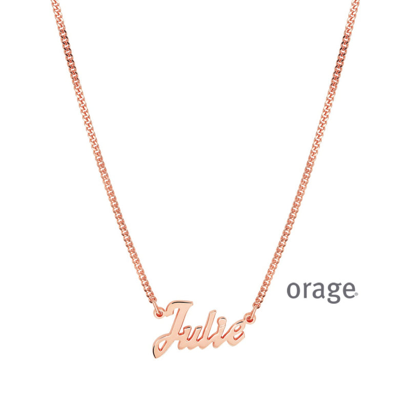 Ketting met naam (verguld rosé goud) ORAGE