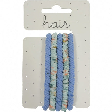 Haarelastiekjes: Blauw 5 stuks