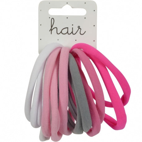Haarelastieken: Roze/wit/grijs