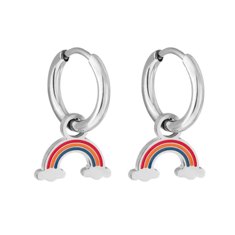 Hypoallergene kinderoorbellen: Regenboog (creolen)